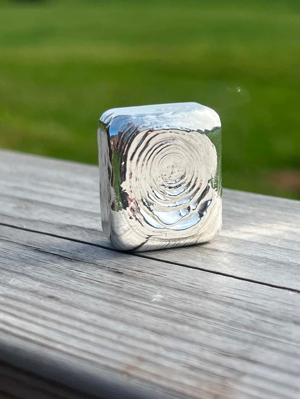999 Fine Silver 50g Hand Poured Ripple Bar, investment collectable Silver