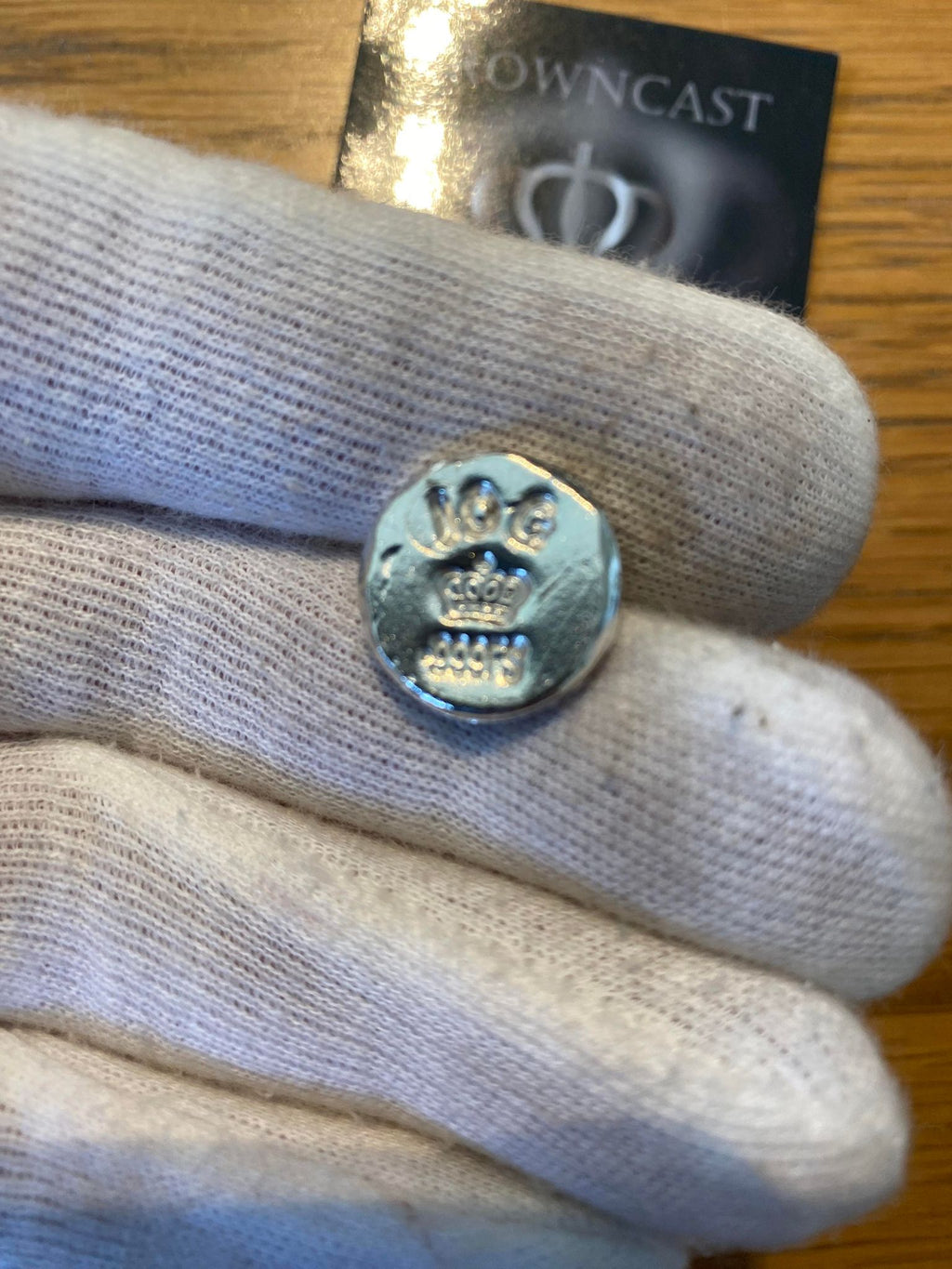 999 Fine silver Hand poured 10g Sugar skull button