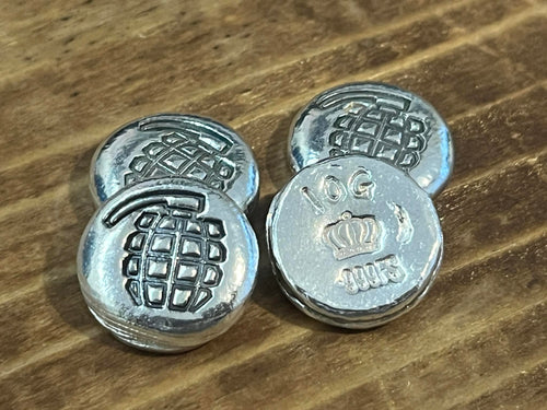 10g 999 Fine Silver 'Grenade' Silver Round Novelty Collectable Investment Silver