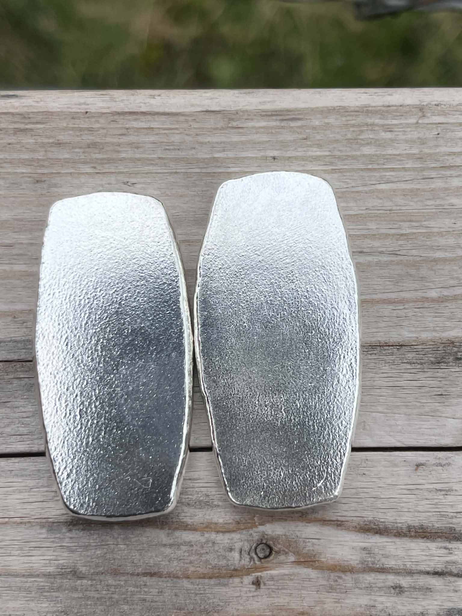 999 Fine Silver 1ozt Flat Bar NEW Mottled Effect Texture, collectable investment