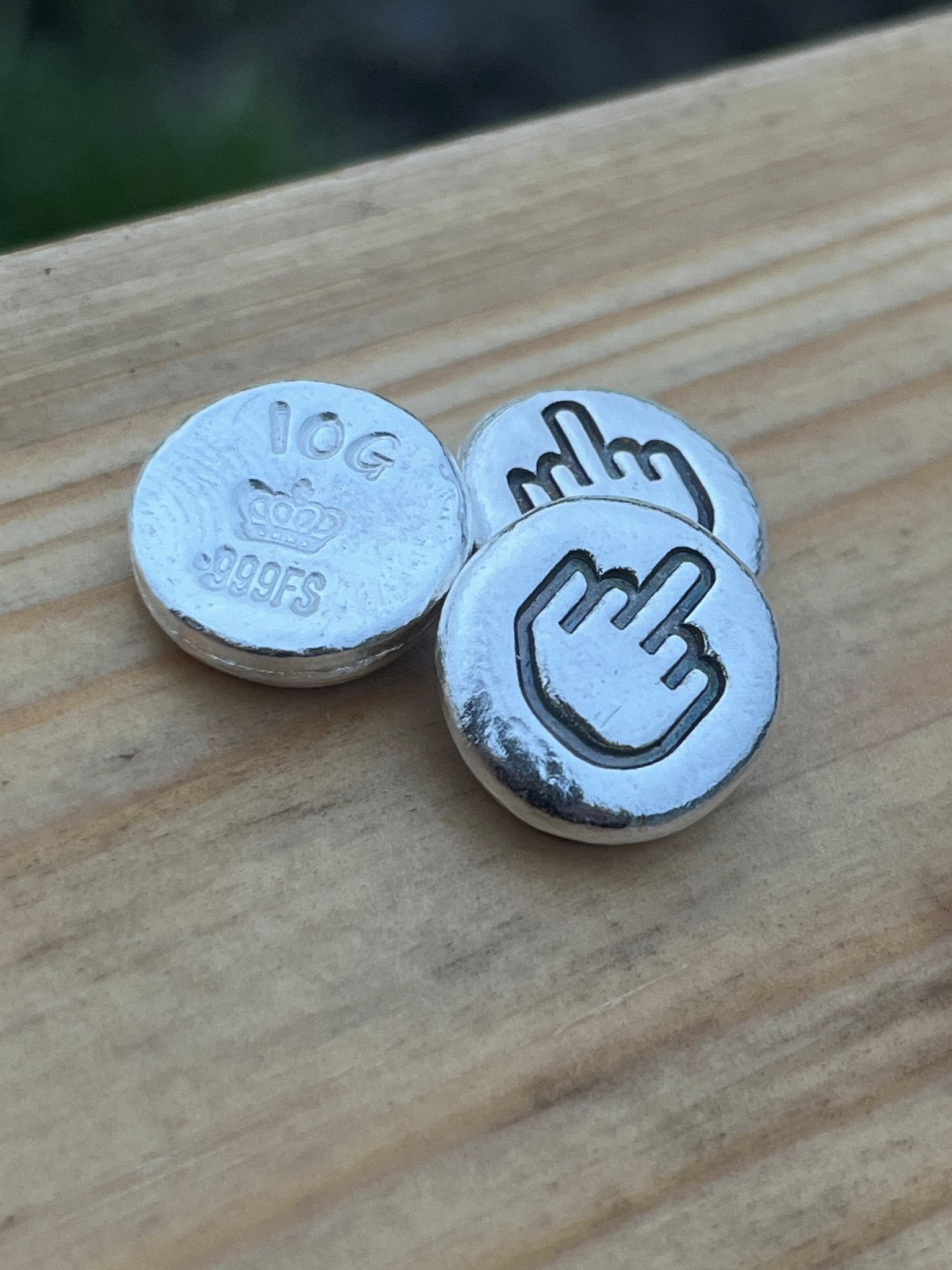 10g 999 Fine Silver 'Do One' Emoji Round, Collectable Novelty Investment silver