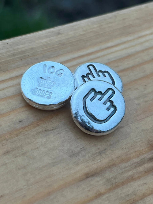 10g 999 Fine Silver 'Do One' Emoji Round, Collectable Novelty Investment silver