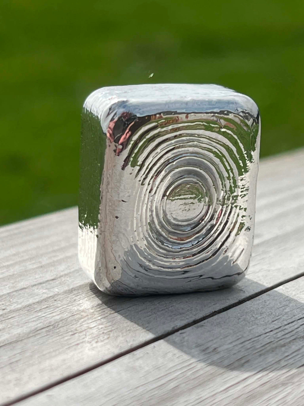 999 Fine Silver 50g Hand Poured Ripple Bar, investment collectable Silver