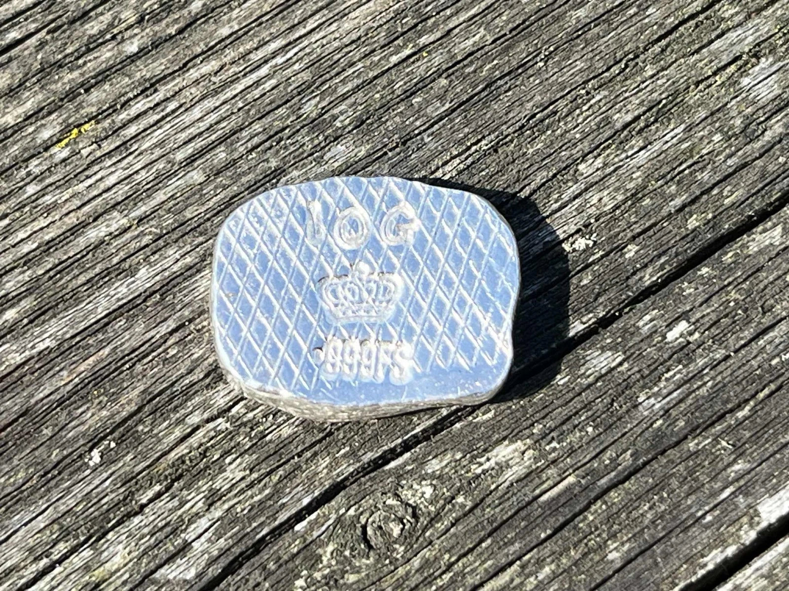 Union Jack, 10G 999 Fine Silver Bar GB FLAG Nugget, investment pure silver bar.